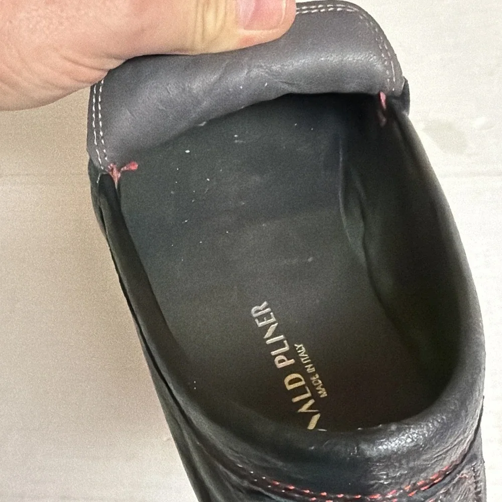 Donald Pliner Dacio 2‎ Black Pebbled Calf Leather Slip-On Loafers Men's 9.5 M